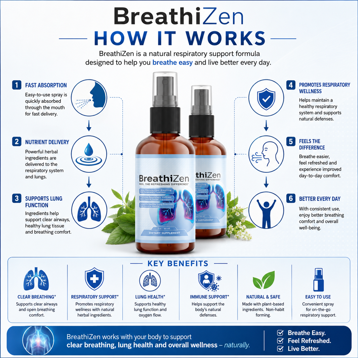 Breathizen benefits: clear breathing, lung function, immune health